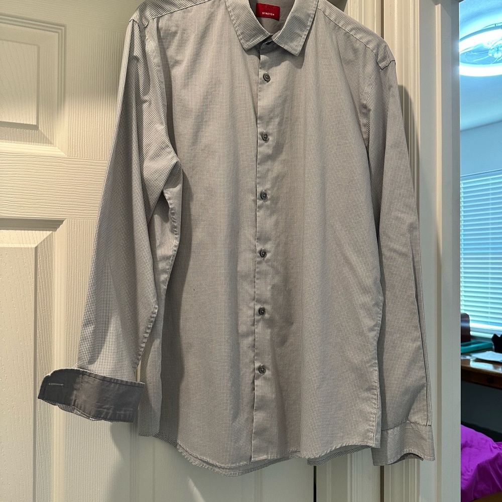 Classic Gray Men's Button-Down Shirt